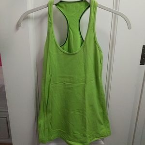 Lime green lululemon workout tank
